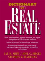 Dictionary of Real Estate 1st Edition,0471013358,9780471013358