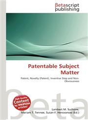Patentable Subject Matter,613356265X,9786133562653