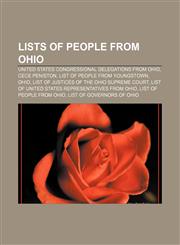 Lists of people from Ohio United States congressional delegations from Ohio, CeCe Peniston, List of people from Youngstown, Ohio,1233284010,9781233284016
