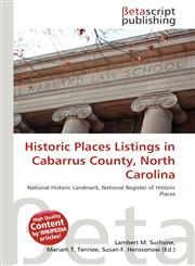 Historic Places Listings in Cabarrus County, North Carolina,6136383527,9786136383521