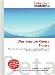 Washington Opera House,6134896667,9786134896665