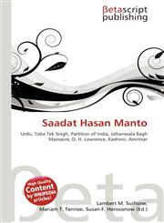 Saadat Hasan Manto,6130989733,9786130989736