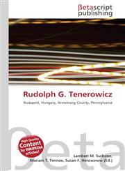 Rudolph G. Tenerowicz,613112888X,9786131128882