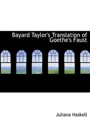 Bayard Taylor's Translation of Goethe's Faust,1116947188,9781116947182