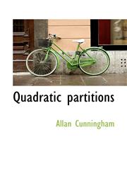 Quadratic partitions,1117529118,9781117529110