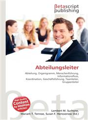 Abteilungsleiter,6130434499,9786130434496