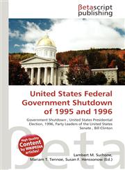 United States Federal Government Shutdown of 1995 and 1996,6136237369,9786136237367