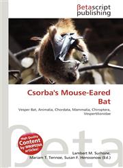 Csorba's Mouse-Eared Bat,6135004867,9786135004861