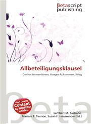 Allbeteiligungsklausel,6135078437,9786135078435