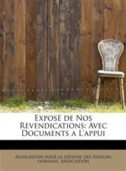 Exposé de Nos Revendications Avec Documents a L'appui,1241261350,9781241261351