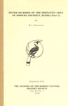 Notes on Birds of the Irrigated Area of Shwebo District, Burma - Part I Reprinted from the Journal of the Bombay Natural History Society - Vol. 48, No. 3