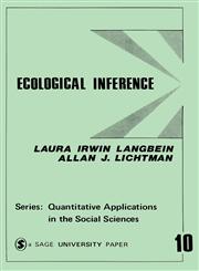Ecological Inference,0803909411,9780803909410