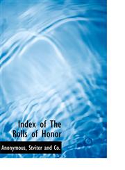 Index of The Rolls of Honor,1140587560,9781140587569