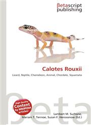 Calotes Rouxii,613525636X,9786135256369