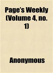 Page's Weekly (Volume 4, no. 1),115258572X,9781152585720
