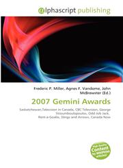 2007 Gemini Awards,6134344524,9786134344524