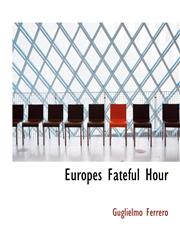 Europes Fateful Hour,1140032933,9781140032939