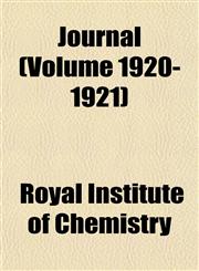 Journal (Volume 1920-1921),1154753085,9781154753080