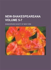 New-Shakespeareana Volume 5-7,1236738969,9781236738967