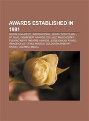 Awards established in 1981 Nevanlinna Prize, International Jewish Sports Hall of Fame, Down Beat Awards for Jazz,1155544072,9781155544076