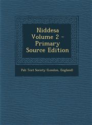 Niddesa Volume 2 - Primary Source Edition,1295412373,9781295412372