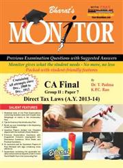 Monitor for CA Final, Group II, Paper 7 Direct Tax Laws,8177339109,9788177339109