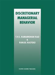 Discretionary Managerial Behavior,0792380169,9780792380160