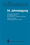 54. Jahrestagung der Deutschen Gesellschaft für Unfallheilkunde e.V., 28. November bis 1. Dezember 1990, Berlin,3540542949,9783540542940