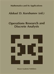 Operations Research and Discrete Analysis,0792343344,9780792343349