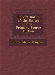 Import Duties of the United States,1289962014,9781289962012