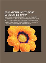Educational institutions established in 1987 Palestinian Academic Society for the Study of International Affairs, The Anderson School,1155908457,9781155908458