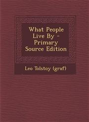 What People Live by - Primary Source Edition,1294695398,9781294695394