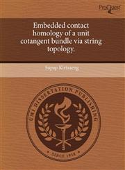Embedded contact homology of a unit cotangent bundle via string topology.,124381814X,9781243818140