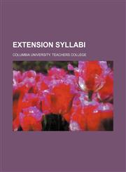 Extension syllabi,1236618467,9781236618467