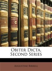 Obiter Dicta, Second Series,1148998764,9781148998763