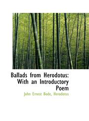 Ballads from Herodotus With an Introductory Poem,1103787985,9781103787982