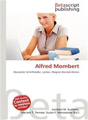Alfred Mombert,6134849200,9786134849203