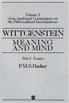 Wittgenstein: Meaning and Mind, Volume 3 of an Analytical Commentary on the Philosophical Investigations. (An Analytic Commentary on the Philosophical Investigations, Vol 3),0631190643,9780631190646