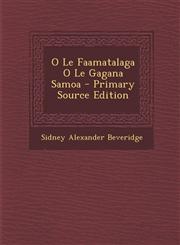 O Le Faamatalaga O Le Gagana Samoa - Primary Source Edition,1294811002,9781294811008