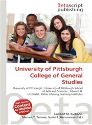 University of Pittsburgh College of General Studies,6136007355,9786136007359