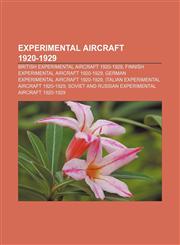 Experimental aircraft 1920-1929 British experimental aircraft 1920-1929, Finnish experimental aircraft 1920-1929,1157828604,9781157828600
