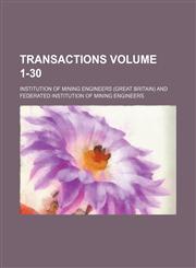 Transactions Volume 1-30,1236085949,9781236085948