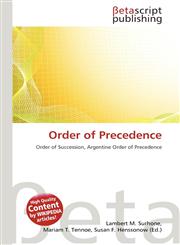 Order of Precedence,6136082578,9786136082578