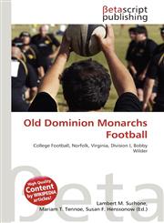 Old Dominion Monarchs Football,6134484296,9786134484299