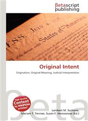 Original Intent,6136295458,9786136295459