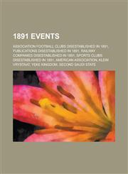 1891 Disestablishments American Association,115636020X,9781156360200