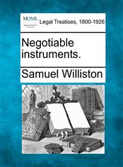 Negotiable instruments.,1240089996,9781240089994