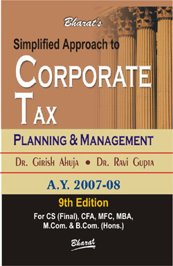 Simplified Approach to Corporate Tax Planning & Management As Applicable for A.Y. 2009-10 10th Edition,8177335332,9788177335330