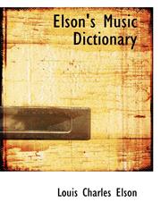 Elson's Music Dictionary,1103063065,9781103063062