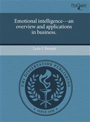 Emotional intelligence---an overview and applications in business.,1243484039,9781243484031
